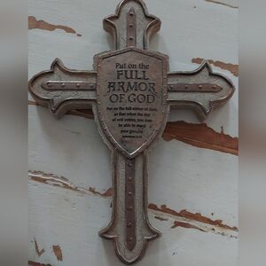 Decorative Wall Cross with Inspirational Message